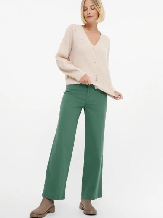 Zdjęcie produktu Zielone jeansowe spodnie Greenpoint