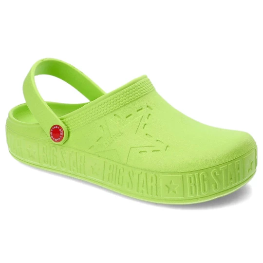 Zdjęcie produktu Zielone Klapki Big Star Wodoodporne Buty Damskie
