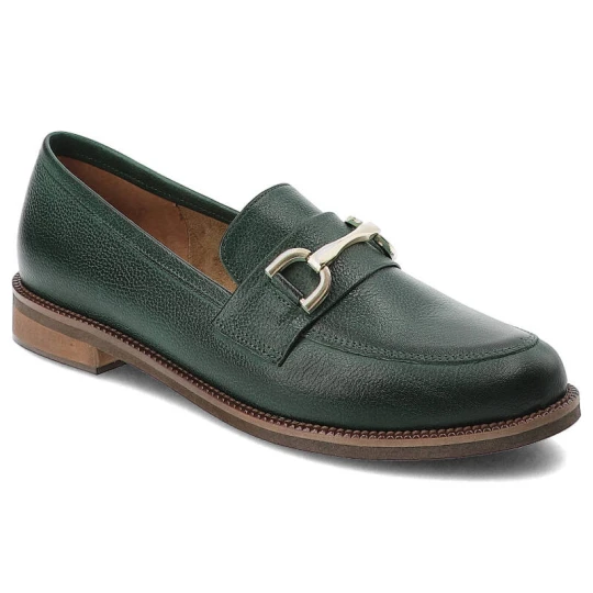 Zdjęcie produktu Zielone Mokasyny Exquisite Stylowe Obuwie Damskie