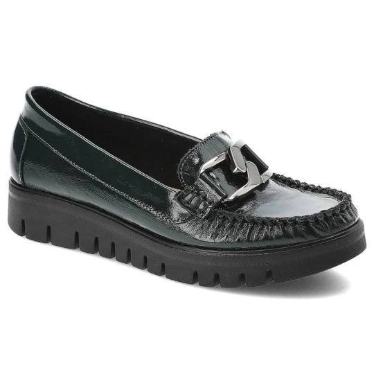 Zdjęcie produktu Zielone Półbuty Lemar Damskie Eleganckie Obuwie