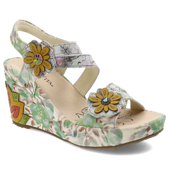 Zdjęcie produktu Zielone Sandały Laura Vita Eleganckie Obuwie Damskie