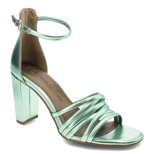 Zdjęcie produktu Zielone Sandały Marco Tozzi Eleganckie Buty Na Obcasie