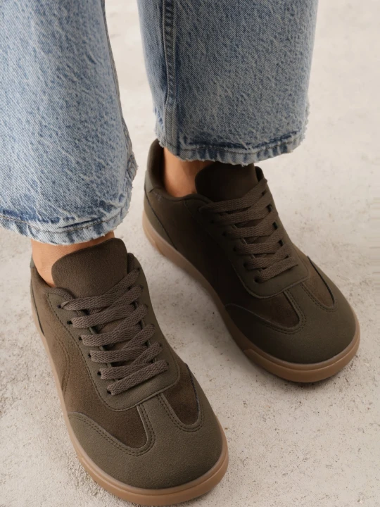 Zdjęcie produktu Zielone Sneakersy Barefoot w Stylu Tenisówek Hurla Ideal