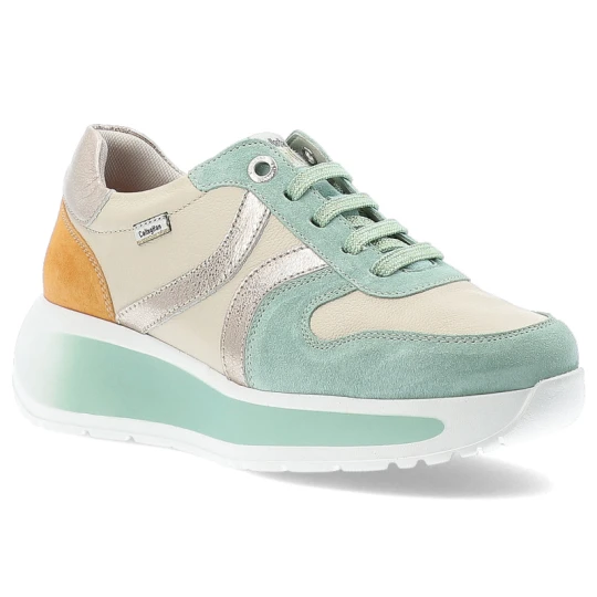 Zdjęcie produktu Zielone Sneakersy Callaghan Modne Obuwie Damskie Na Platformie