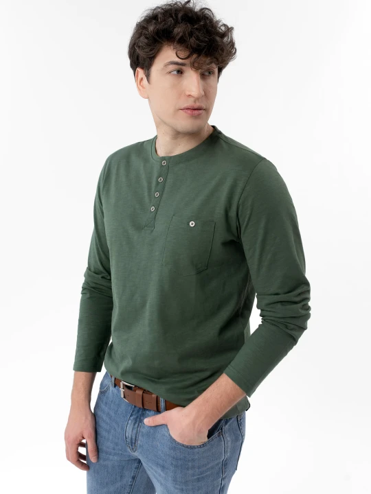 Zdjęcie produktu Zielony longsleeve L-CASH Volcano
