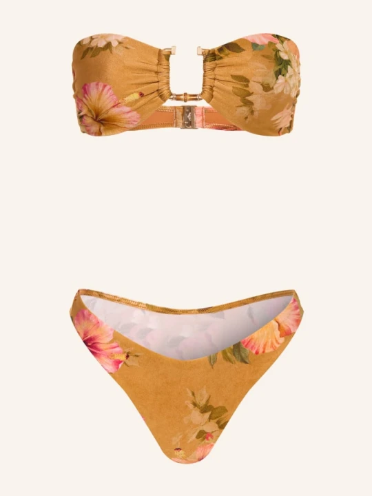 Zdjęcie produktu Zimmermann Bikini Bandeau Mahon Bamboo pink bordowy