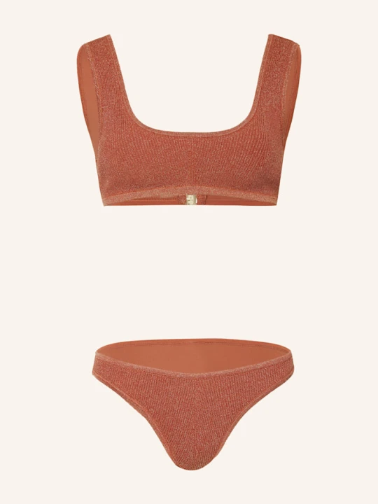 Zdjęcie produktu Zimmermann Bikini Bustier Wylie Z Błyszczącą Przędzą braun CIEMNOPOMARAŃCZOWY