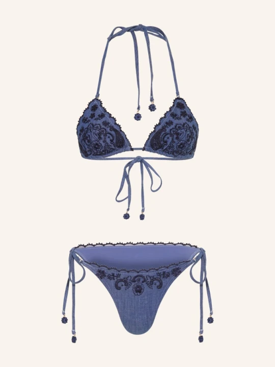 Zdjęcie produktu Zimmermann Bikini Trójkątne Aster Denim blau granatowy