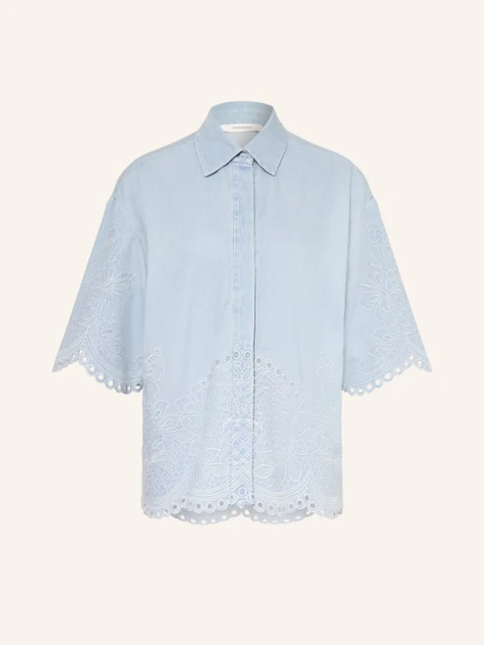 Zdjęcie produktu Zimmermann Bluzka Daylight W Stylu Jeansowym Z Koronką Z Dziurkami blau JASNONIEBIESKI