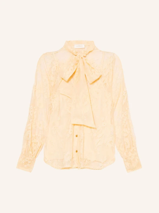 Zdjęcie produktu Zimmermann Bluzka Z Kokardą Valiant Z Koronki beige JASNOŻÓŁTY