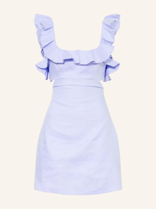 Zdjęcie produktu Zimmermann Lniana Sukienka Indra Frilled Z Falbanami I Wycięciami blau JASNONIEBIESKI