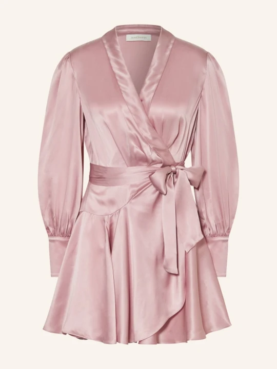 Zdjęcie produktu Zimmermann Sukienka Kopertowa Z Jedwabiu rosa MOCNORÓŻOWY