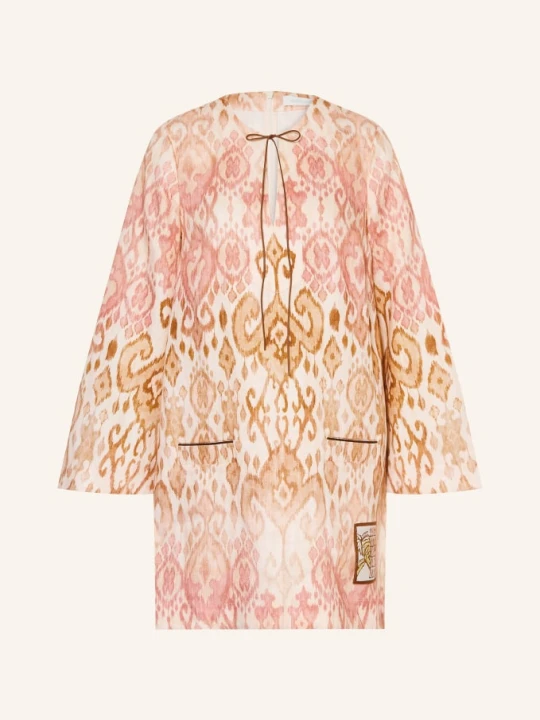 Zdjęcie produktu Zimmermann Sukienka Plażowa Aster Shift Z Lnu pink