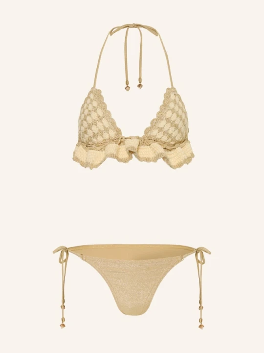 Zdjęcie produktu Zimmermann Trójkątne Bikini Wanderlust Z Błyszczącą Nicią gold