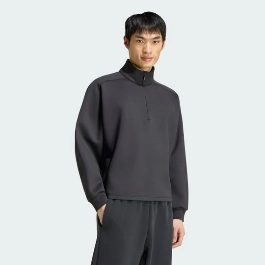 Zdjęcie produktu ZIMOWA BLUZA Z KRÓTKIM SUWAKIEM SOFT LUX Adidas czarny