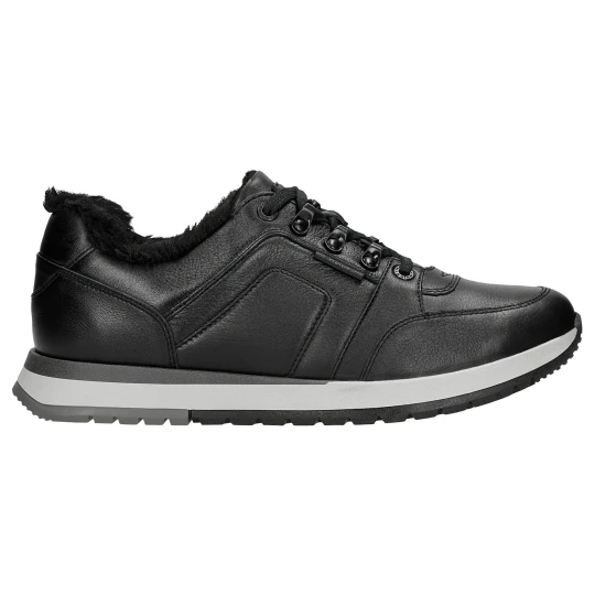 Zdjęcie produktu Ocieplane sneakersy męskie ze skóry licowej 10177-51 Wojas