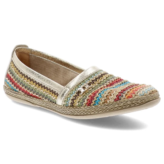 Zdjęcie produktu Złote Espadryle Armodo Wsuwane Obuwie Damskie