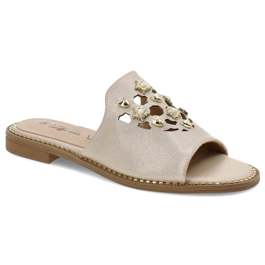 Zdjęcie produktu Złote Klapki S.Barski Eleganckie Buty Damskie
