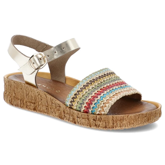 Zdjęcie produktu Złote Sandały Armodo Wygodne Obuwie Damskie W Stylu Boho
