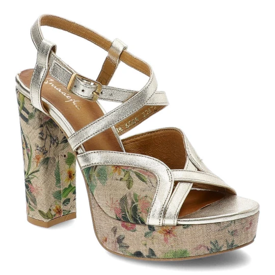 Zdjęcie produktu Złote Sandały Maciejka Eleganckie Buty Na Obcasie