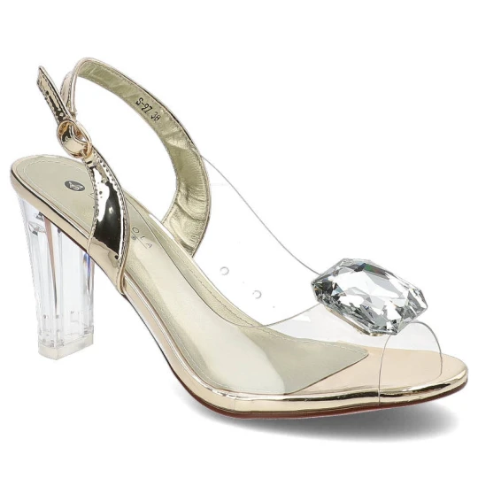 Zdjęcie produktu Złote Sandały Sca'Viola Damskie Eleganckie Obuwie