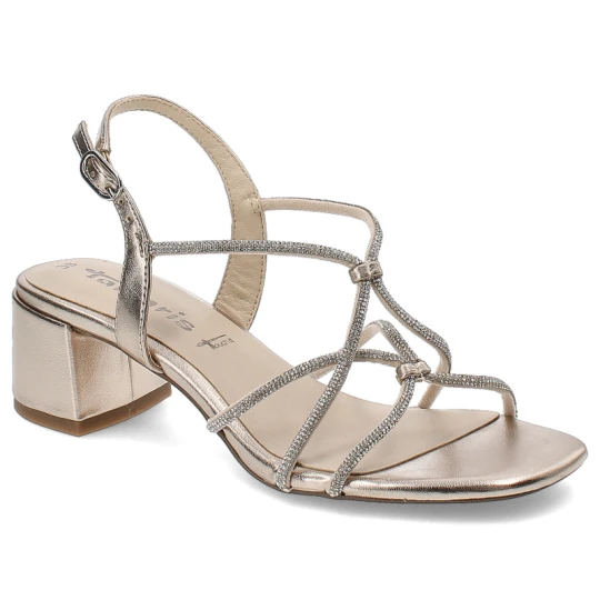 Zdjęcie produktu Złote Sandały Tamaris Eleganckie Obuwie Damskie