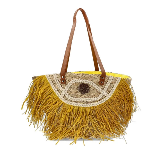 Zdjęcie produktu Żółta Torebka Damska Sca'Viola Elegancki Koszyk Boho