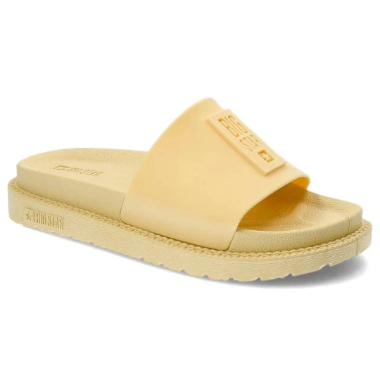 Zdjęcie produktu Żółte Klapki Big Star Modne Buty Na Lato