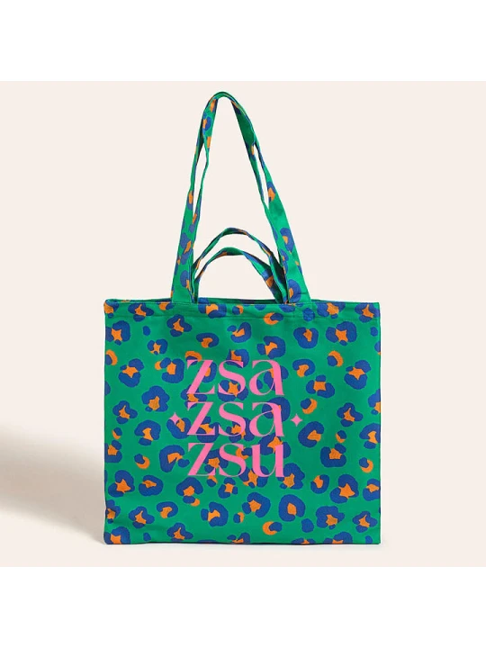 Zdjęcie produktu Zsa Zsa Zsu Torba plażowa w kolorze zielonym - 40 x 40 cm rozmiar: onesize
