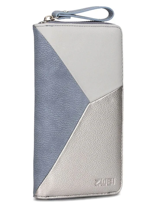 Zdjęcie produktu Zwei Portfel w kolorze błękitno-szaro-srebrnym - 11 x 20 x 3 cm rozmiar: onesize