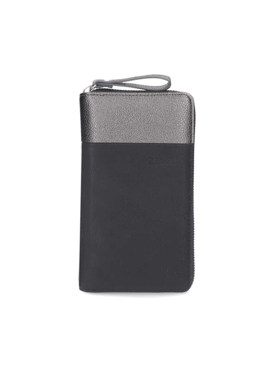 Zdjęcie produktu Zwei Portfel w kolorze czarno-srebrnym - 11 x 20 x 3 cm rozmiar: onesize