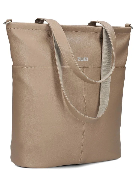 Zdjęcie produktu Zwei Torebka "M145" w kolorze jasnobrązowym - 35 x 37 x 15 cm rozmiar: onesize