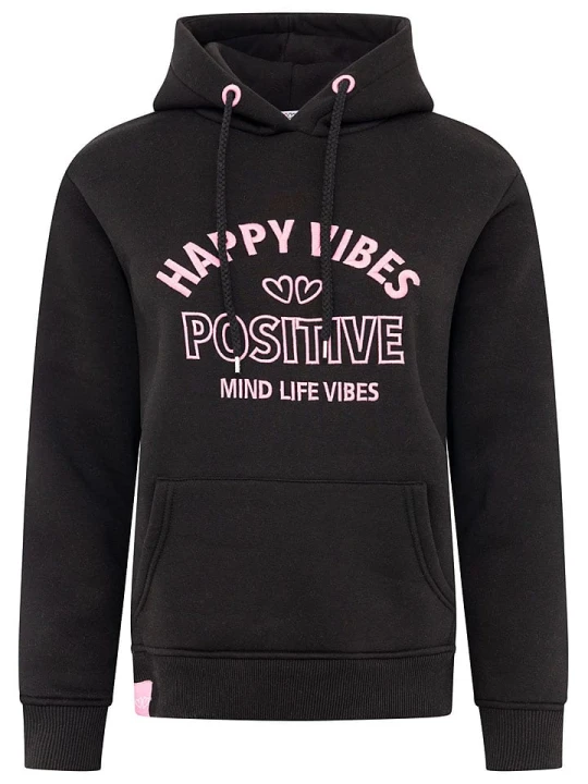 Zdjęcie produktu Zwillingsherz Bluza "Happy Vibes" w kolorze czarnym rozmiar: XXL