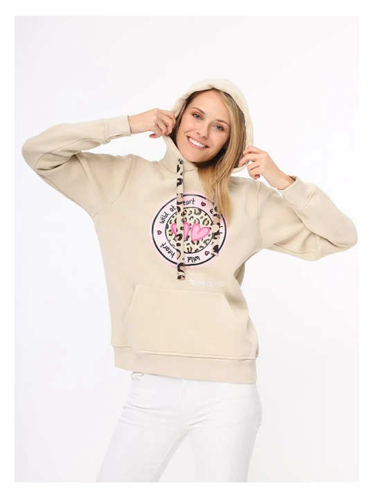 Zdjęcie produktu Zwillingsherz Bluza "Kelly" w kolorze jasnobrązowym rozmiar: S/M