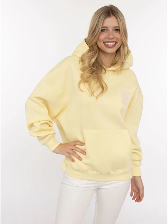 Zdjęcie produktu Zwillingsherz Bluza "Positive Energy" w kolorze żółtym rozmiar: L / XL