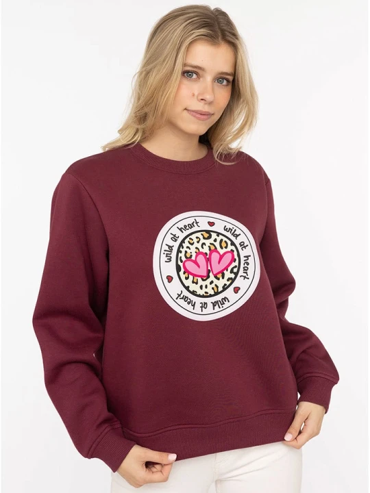 Zdjęcie produktu Zwillingsherz Bluza "Romy" w kolorze bordowym rozmiar: L/XL