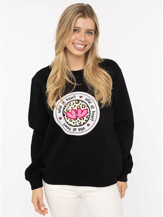 Zdjęcie produktu Zwillingsherz Bluza "Romy" w kolorze czarnym rozmiar: L / XL