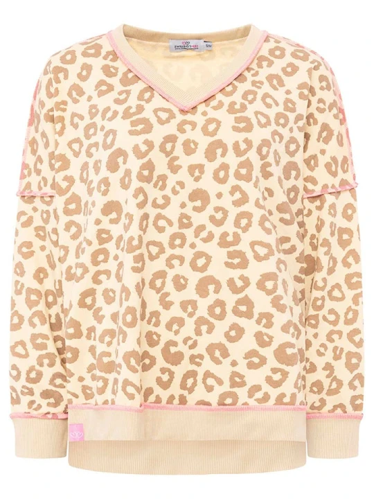 Zdjęcie produktu Zwillingsherz Bluza "Soft Leo" w kolorze beżowym rozmiar: S/M