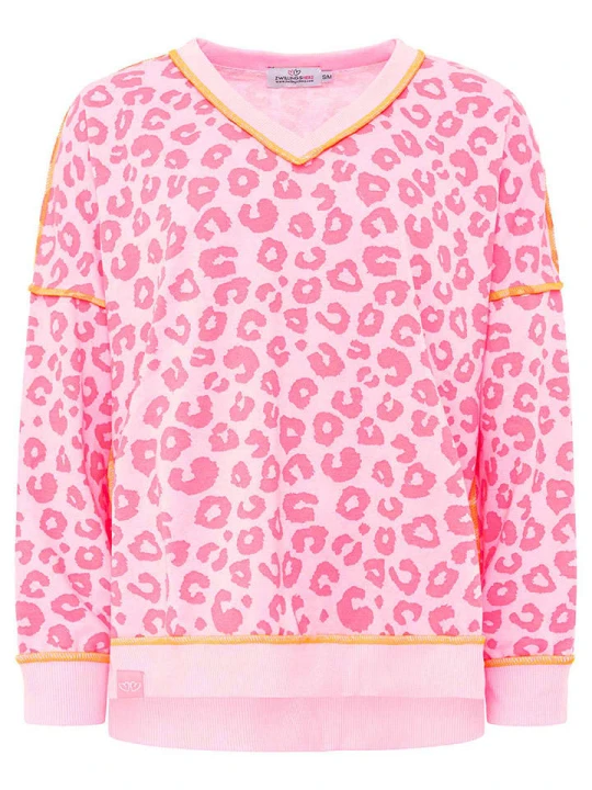 Zdjęcie produktu Zwillingsherz Sweter "Soft Leo" w kolorze różowym rozmiar: S/M