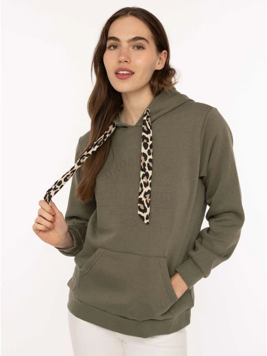 Zdjęcie produktu Zwillingsherz Bluza "Strong Soul" w kolorze khaki rozmiar: S / M