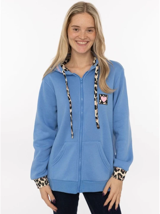 Zdjęcie produktu Zwillingsherz Bluza "Wild Heart" w kolorze niebieskim rozmiar: S / M