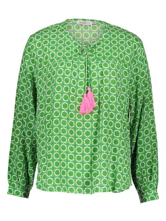 Zdjęcie produktu Zwillingsherz Bluzka "Yumi" w kolorze zielonym rozmiar: L/XL