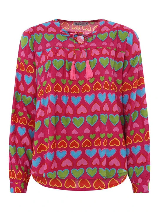 Zdjęcie produktu Zwillingsherz Bluzka "Herz & Traum" ze wzorem rozmiar: L/XL