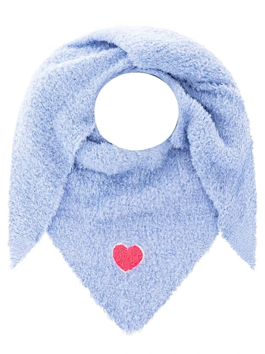 Zdjęcie produktu Zwillingsherz Chusta trójkątna "Heart Patch" w kolorze błękitnym - 208 x 80 cm rozmiar: onesize