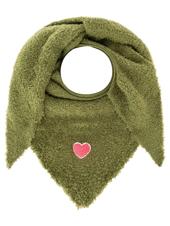 Zdjęcie produktu Zwillingsherz Chusta trójkątna "Heart Patch" w kolorze zielonym - 208 x 80 cm rozmiar: onesize