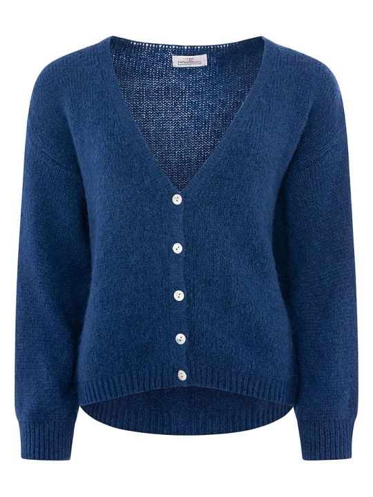 Zdjęcie produktu Zwillingsherz Kardigan "Uni" w kolorze granatowym rozmiar: onesize