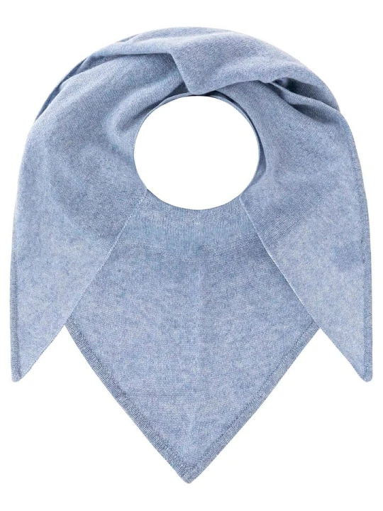 Zdjęcie produktu Zwillingsherz Kaszmirowa chusta trójkątna w kolorze błękitnym - 174 x 70 cm rozmiar: onesize