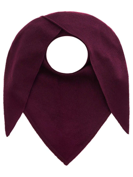 Zdjęcie produktu Zwillingsherz Kaszmirowa chusta trójkątna w kolorze bordowym - 174 x 70 cm rozmiar: onesize