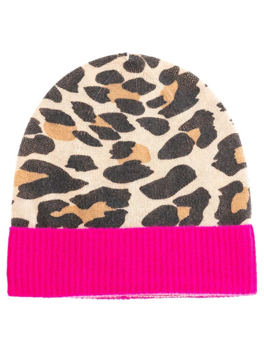 Zdjęcie produktu Zwillingsherz Kaszmirowa czapka beanie w kolorze beżowo-różowym rozmiar: onesize