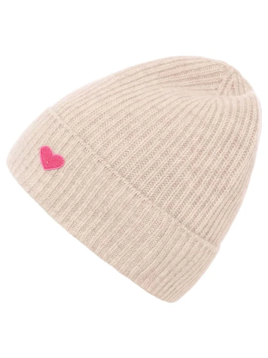 Zdjęcie produktu Zwillingsherz Kaszmirowa czapka beanie w kolorze beżowym rozmiar: onesize